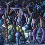 Valton Tyler, Gathering, 2000, oil on linen, 76 x 84 inches