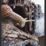 Tomi Ungerer, Inspecting the Damage, 2010, Photo Collage