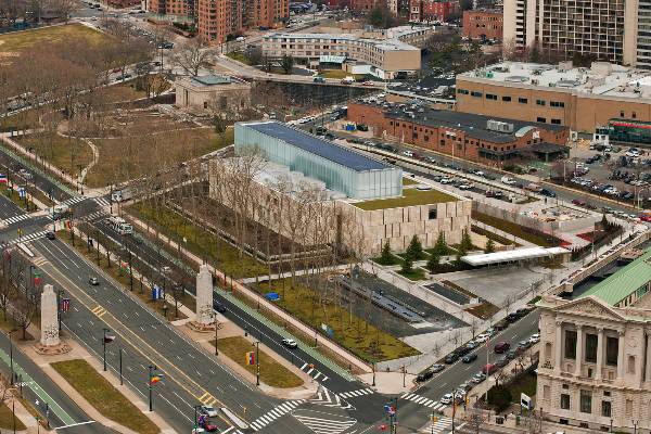 Aerial view. The Barnes Foundation, Philadelphia.