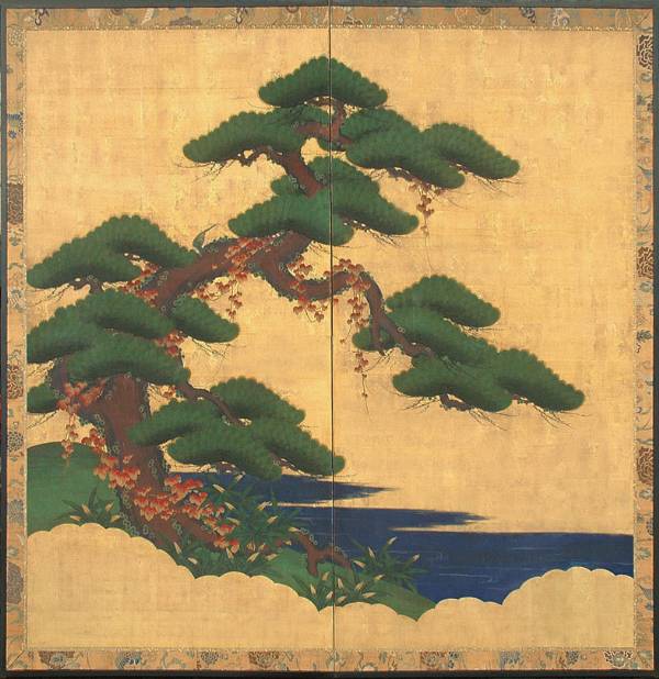 Majestic Pine, two-fold screen