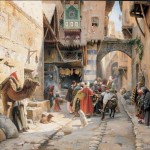 Gustav Bauernfeind, A Street Scene, Damascus