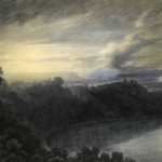 John Robert Cozens, The Lake of Albano and Castel Gandolfo;