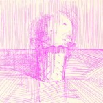 Wayne Thiebaud, Pink Cone, 1995, color hard-ground etching printed in pink on gampi paper chine collé, edition 40