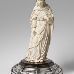 Virgin Mary, 18th century, artist/maker unknown, Hispano-Philippine, ivory, mounted on a wood base, covered with repoussé and chased silver.