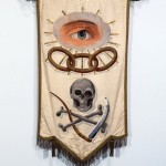 Skull-adorned banner, all from the collection of Bruce and Julie Webb, who are based in Waxahachie, Texas;
