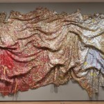 El Anatsui, Gravity and Grace, 2010. Aluminum and copper wire;