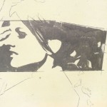 Giosetta Fioroni, Ragazza TV (TV Girl), 1964, pencil and aluminum enamel on paper.