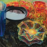 Janet Fish, Black Bowl, Red Scarf, 2007