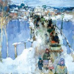 Leon Gaspard, Smolensk–Winter (The Bridge at Smolensk), 1914, oil on canvas on board, 24 1/8 x 30 inches.