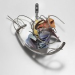 Frank Stella, K.94 (3rd Version), 2006, alumide RPT, spray paint and stainless steel tubing, 21 x 25 x 20 inches;