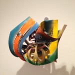 Frank Stella, K.79, 2010, titanium, polyurethane enamel and hand spray painted by artist, 14 x 14 x 11 inches