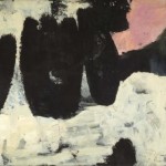 James Brooks, Z, 1954, oil and crayon on Osnaburg canvas;