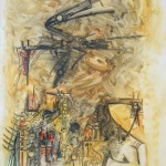 Wilfredo Lam, Femme Enigmatique 1970, oil on canvas, 63 x 51 inches.