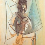 Wilfredo Lam, From top: Mujer Sentada (Seated Woman), 1944, oil on paper laid down on board, 42 x 33 in.;