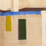 Esteban Vicente, Blue Band for Harriet 1978, Collage and paper on canvas, 48 x 38 inches