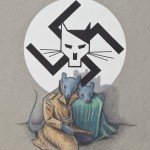 Art Spiegelman, Final cover art, Maus I, first edition, c. 1986, ink, color pencil, and pencil on paper