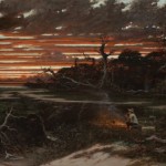 Jules Tavernier, Artist’s Rêverie, Dreams at Twilight, 1876, oil on canvas, 24 x 50 inches.