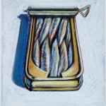 Wayne Thiebaud, Untitled (Sardines),1964, pastel on paper, 7 ¾ x 6 3/8 inches;