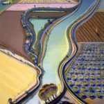 Wayne Thiebaud, Winding River, 2002, acrylic on canvas, 72 x 60 inches;
