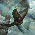Tullio Crali, Before the Parachute Opens (Prima che si apra il paracadute), 1939, oil on panel, 141 x 151 cm;