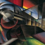 Ivo Pannaggi, Speeding Train (Treno in corsa), 1922, oil on canvas, 100 x 120 cm