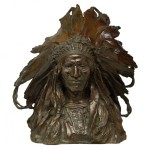 Adolph Alexander Weinman, Chief Blackbird, the Ogallala Sioux, 1903, 16 3/8 x 12 x 11 inches.