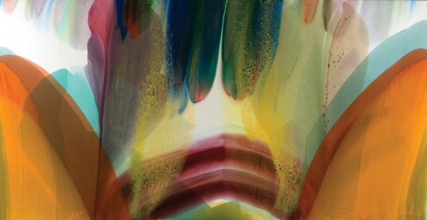 Paul Jenkins, Phenomena Shooting the Sun, 1978, acrylic on canvas, 77 x 148 inches.