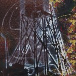Sigmar Polke, Watchtower, 1984, synthetic polymer paints and dry pigment on fabric;