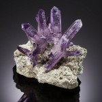 Quartz (amethyst), 12 cm tall, Piedra Parada, Mun. de Tatatila, Veracruz, Mexico;