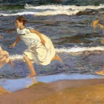 Joaquín Sorolla y Bastida, Running Along the Beach, 1908, oil on canvas.