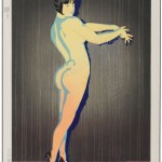 Ishikawa Toraji, Dance(Odori), from the series Ten Nudes (Rajo jusshu), 1934, woodblock print, ink and pigment on paper with mica.