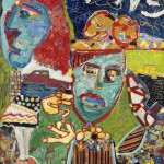 George McNeil, Sheridan Square, 1988, oil on canvas, 78 x 64 inches