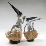 Holly Wilson, Belonging, bronze, geode, 9.5 x 10 x 6 inches, at Art Santa Fe;