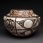 Zuni Polychrome pottery water jar, circa 1875;