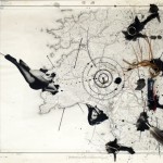 Akira Shimizu, Guidebook, 1962–72, collage, 15 x 18 ½ inches.