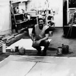 Dan Christensen in his studio;