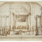 Lorenzo Costa, Christ in the House of Simon the Pharisee, pen and brown ink on paper, 29.6 x 45.3 cm;
