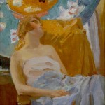 Karl A. Buehr, Woman With Parasols, circa 1914