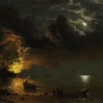 Albert Bierstadt, The Burning Ship, 1871