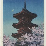Kawase Hasui, Spring Dusk at the Tosho Shrine in Ueno, 1948