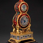 Chinese tribute clock in the form of a double gourd