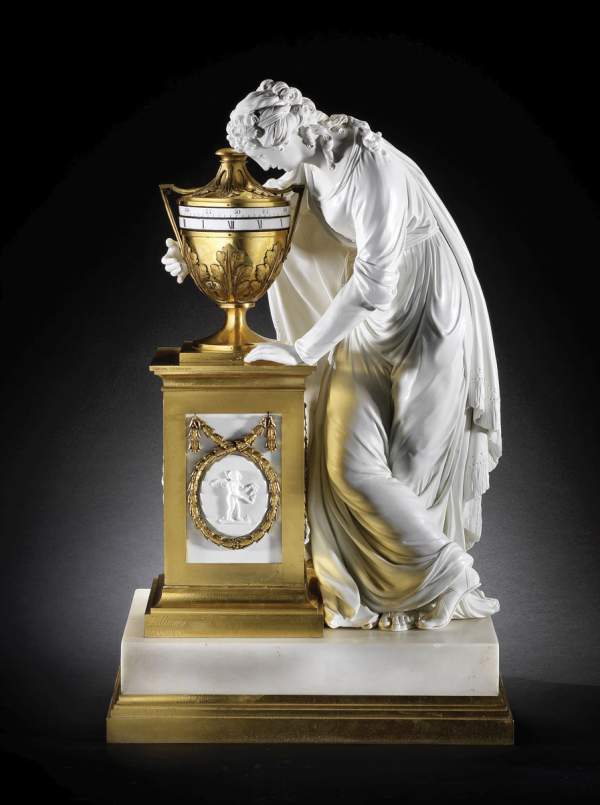 18th-century ormolu and Derby porcelain annular timepiece