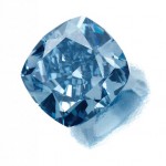 Flawless fancy vivid blue diamond from the Cullinan Mine in South Africa.