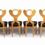 Suite of four Biedermeier side chairs attributed to Josef Danhauser