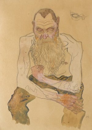 Oskar Kokoschka, Sitzender bärtiger Mann (Seated Old Man), 1907