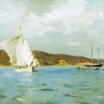 Irving Ramsey Wiles, White Sloop, Peconic Bay, 1907