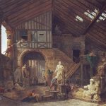 Hubert Robert, Studio of an Antiquities Restorer in Rome, 1783