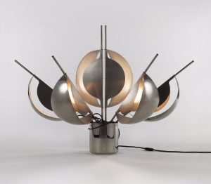Jean-Pierre Vitrac for Verre Lumiere, Flower Lamp, 1970