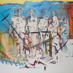 Walter Quirt, Lake Harriet Series, Four Figures, 1964