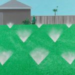 David Hockney, A Lawn Being Sprinkled, 1967